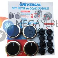  Universal Model Ankastre Fırın ve Ocak Siyah Düğme Takımı