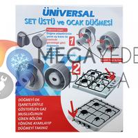 Universal Model Ankastre Fırın ve Ocak Siyah Düğme Takımı