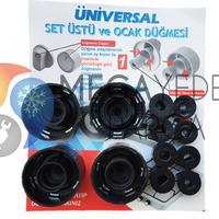  Universal Model Ankastre Fırın ve Ocak Siyah Düğme Takımı