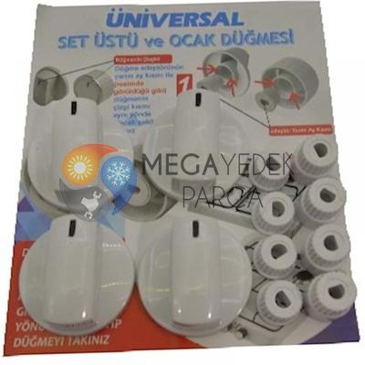 Universal Model Ankastre Fırın ve Ocak Siyah Düğme Takımı